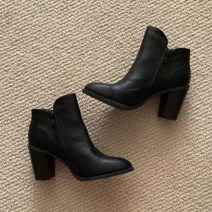 NEW TOP MODA High Heeled Booties Shoes Ankle Boots Zip Women’s Size 8.5 NWOB